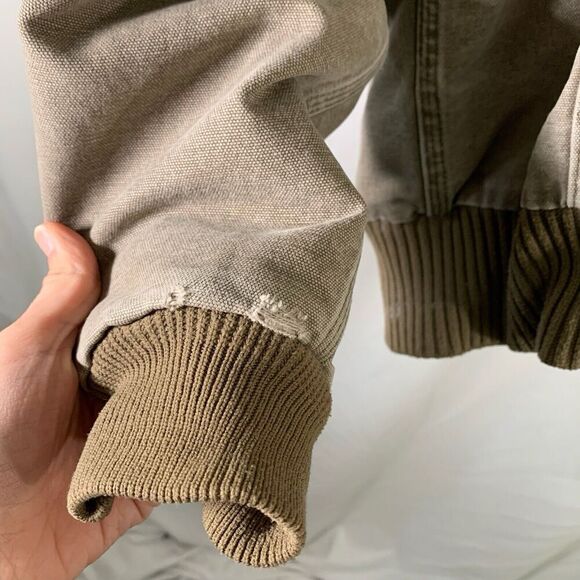 Carhartt Jacket Men's XXL Tall Grey Full Zip Fleece Lined Drawstring Pockets - Picture 9 of 16